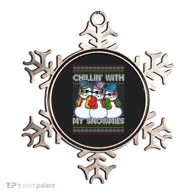 Chillin' With My Snowmies Ugly Christmas Sweater Ornament