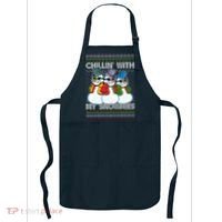 Chillin' With My Snowmies Ugly Christmas Sweater Apron thumb 0
