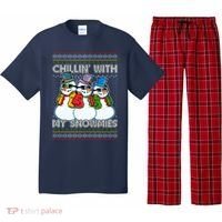 Chillin' With My Snowmies Ugly Christmas Sweater Pajama Set thumb 0