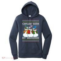 Chillin' With My Snowmies Ugly Christmas Sweater Women's Hoodie thumb 0