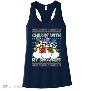Chillin' With My Snowmies Ugly Christmas Sweater Women's Tank Top
