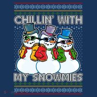 Chillin' With My Snowmies Ugly Christmas Sweater Visor thumb 3