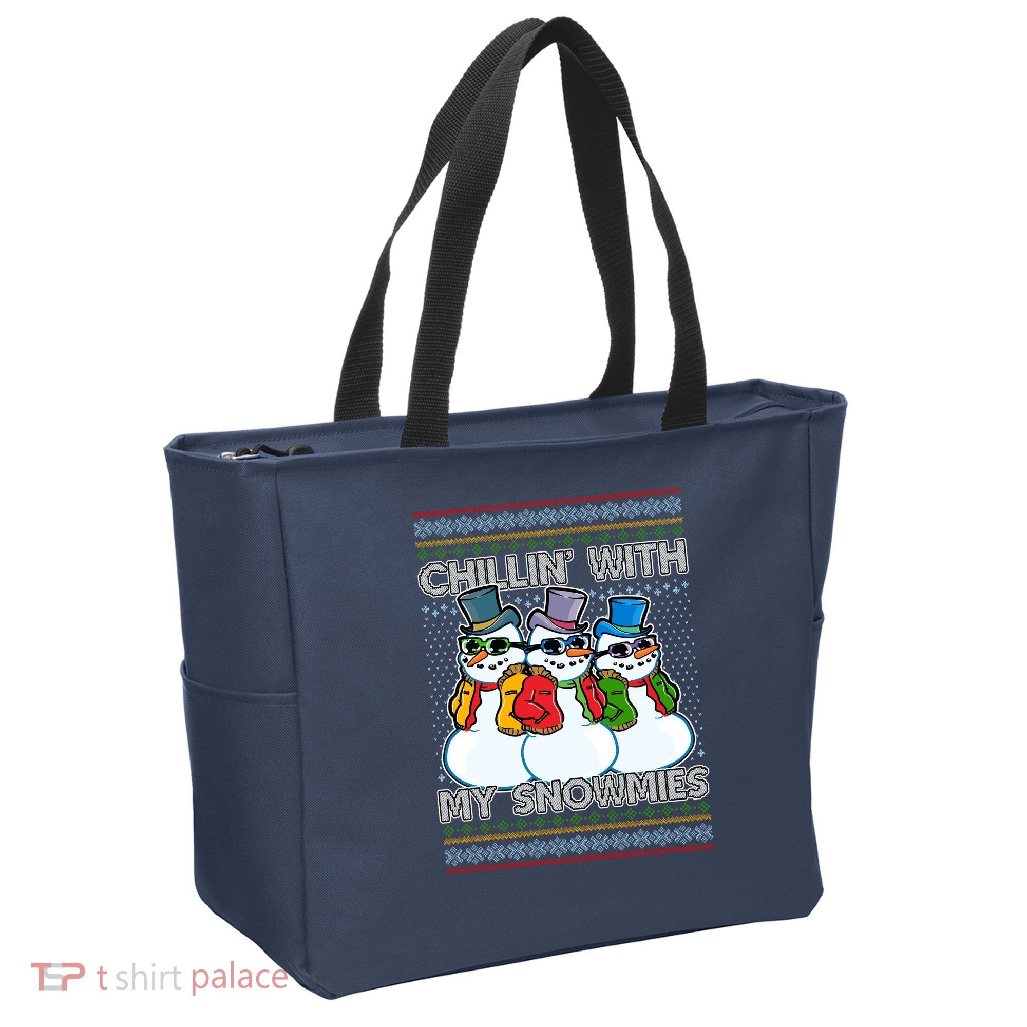 Chillin' With My Snowmies Ugly Christmas Sweater Tote Bag