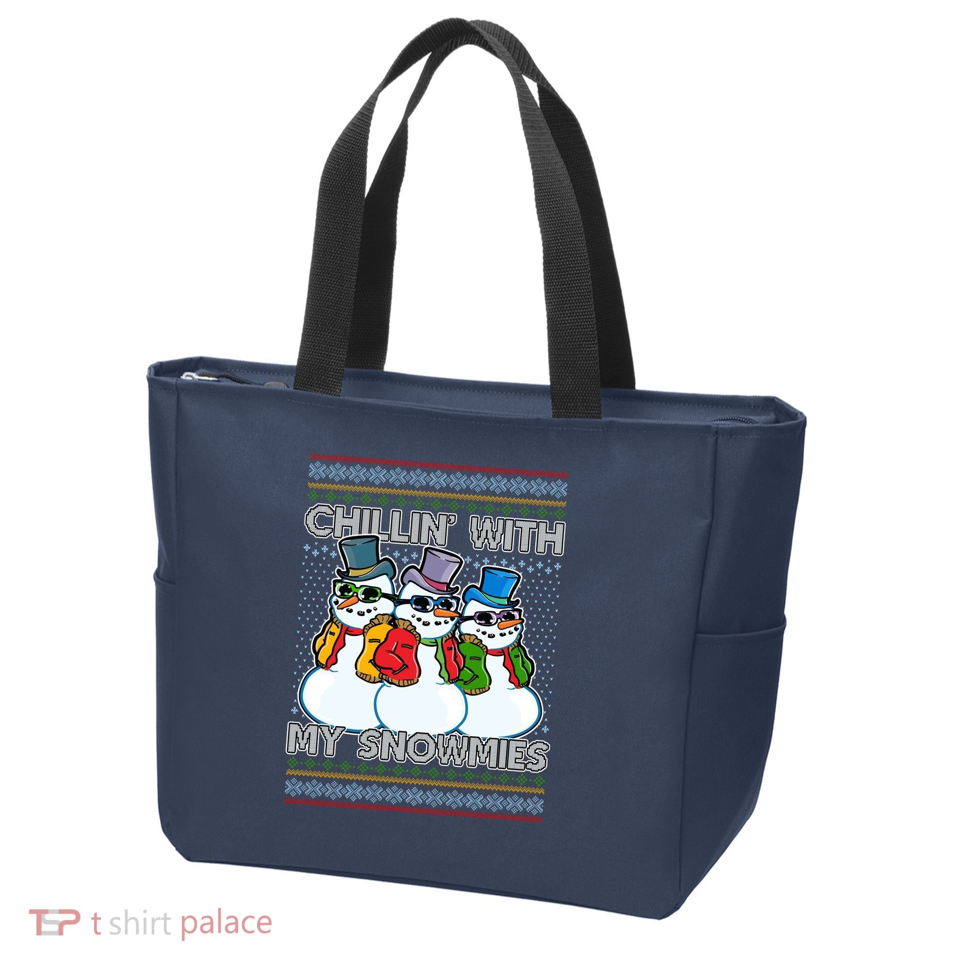Chillin' With My Snowmies Ugly Christmas Sweater Tote Bag