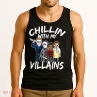 Chillin With My Villains Tank Top thumb 3