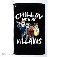 Chillin With My Villains Golf Towel thumb 0