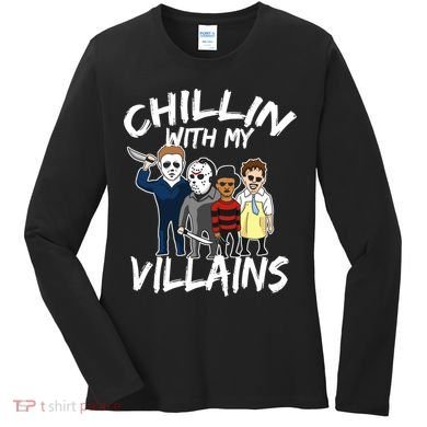 Chillin With My Villains Women's Long Sleeve Shirt