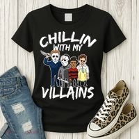 Chillin With My Villains Women's T-Shirt thumb 3
