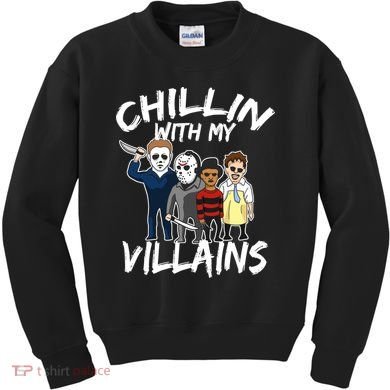 Chillin With My Villains Kids Sweatshirt