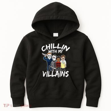 Chillin With My Villains Kids Hoodie