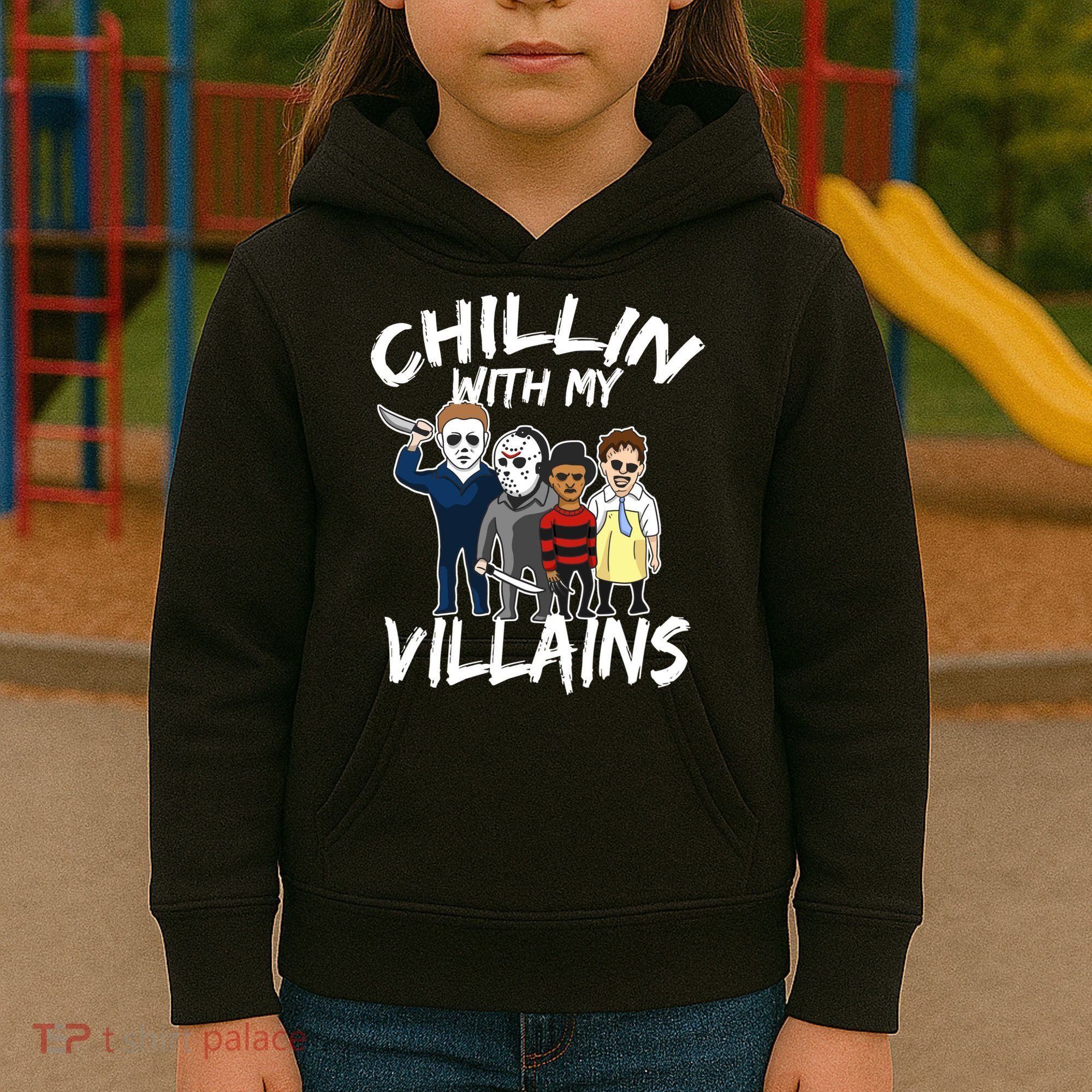 Chillin With My Villains Kids Hoodie