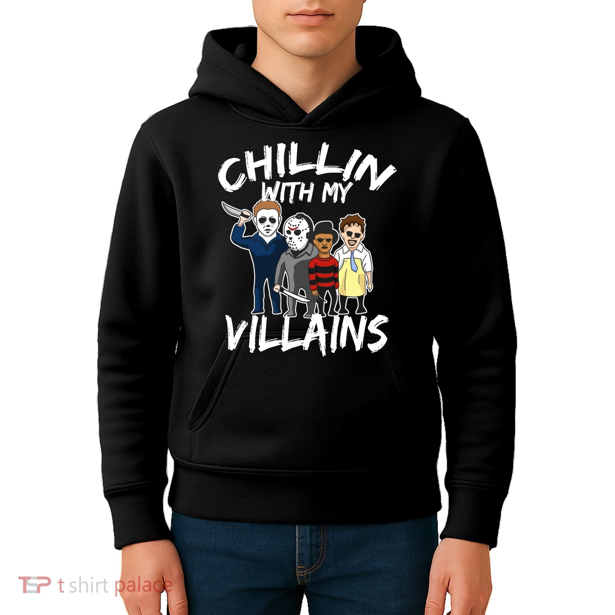 Chillin With My Villains Kids Hoodie