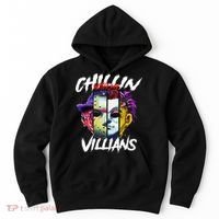 Chillin With My Villains Horror Movie Funny Hoodie thumb 0