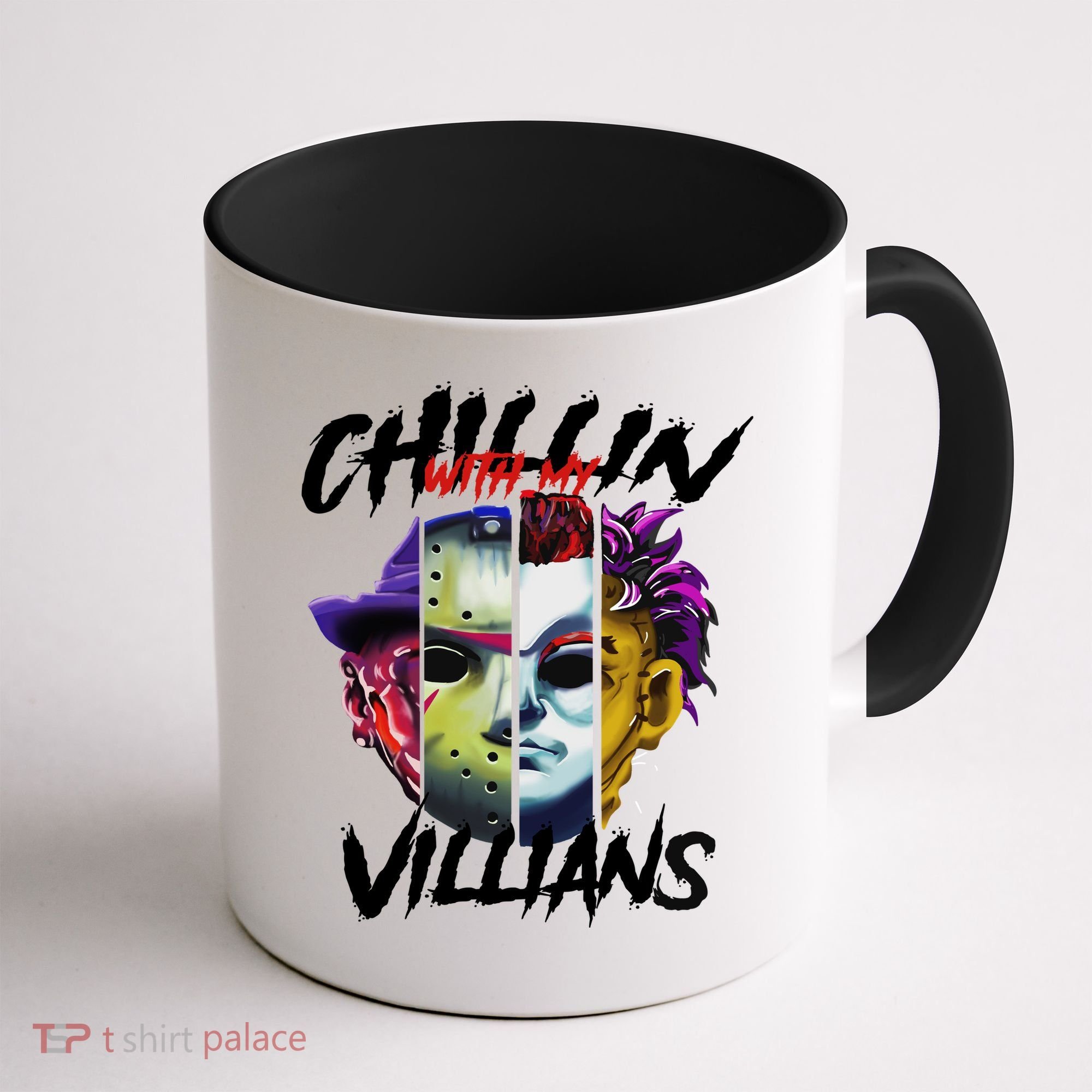 Chillin With My Villains Horror Movie Funny Coffee Mug