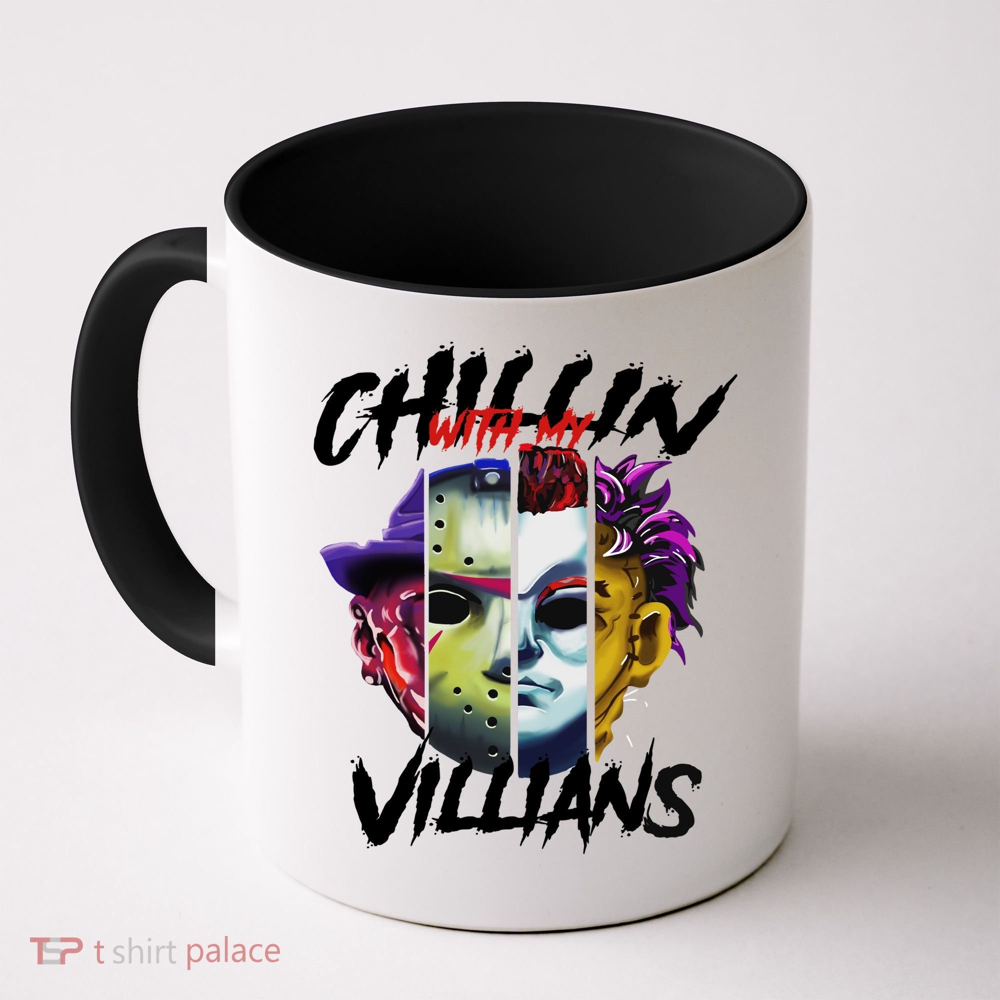 Chillin With My Villains Horror Movie Funny Coffee Mug