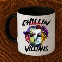 Chillin With My Villains Horror Movie Funny Coffee Mug thumb 2