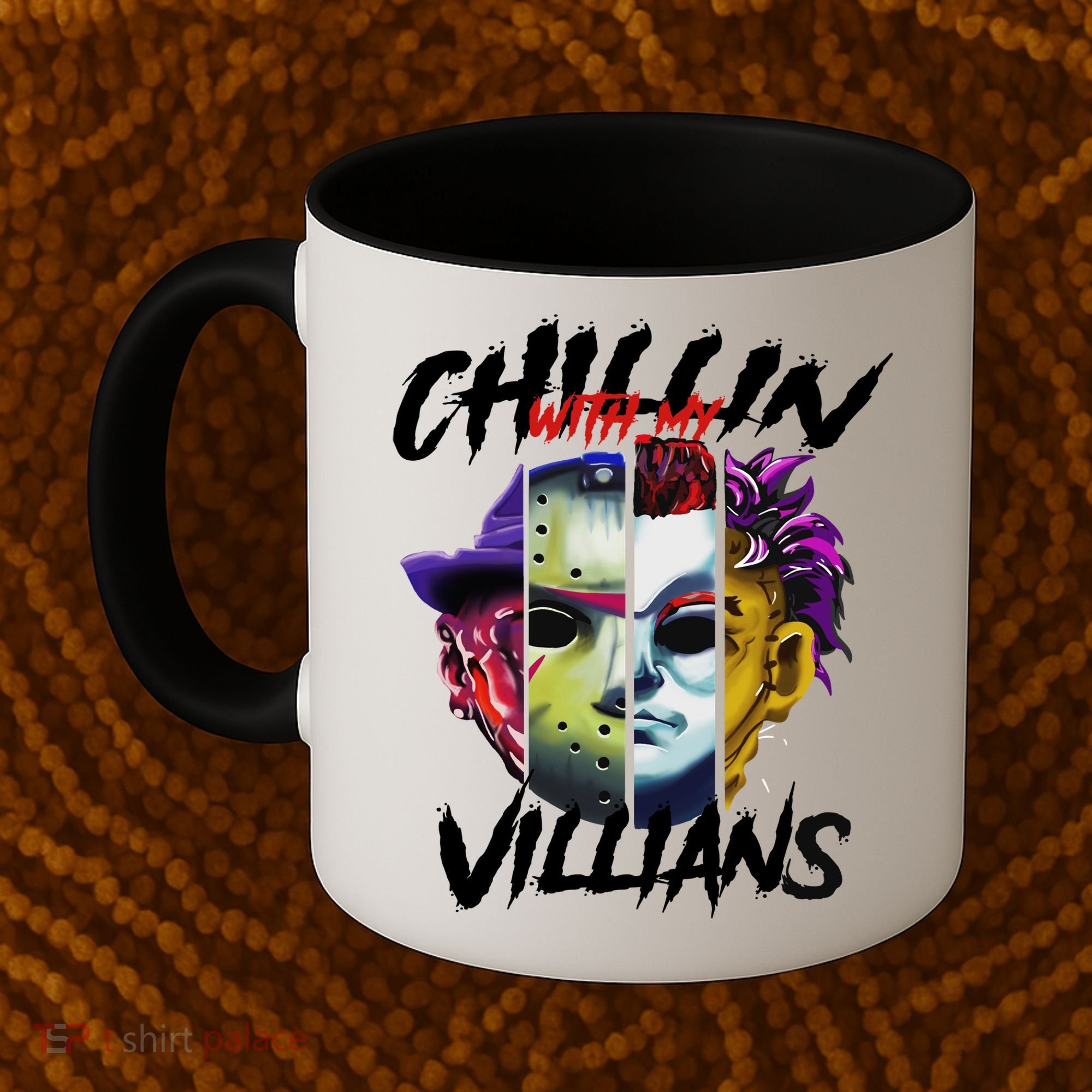 Chillin With My Villains Horror Movie Funny Coffee Mug