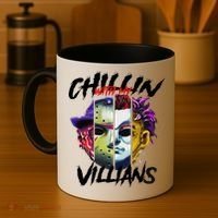 Chillin With My Villains Horror Movie Funny Coffee Mug thumb 4