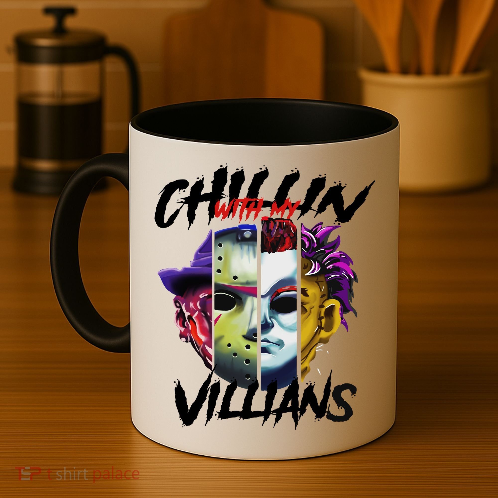 Chillin With My Villains Horror Movie Funny Coffee Mug