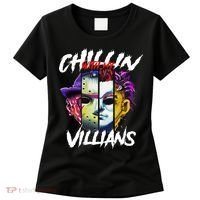 Chillin With My Villains Horror Movie Funny Women's T-Shirt thumb 0