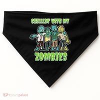 Chillin With My Zombies USA-Made Doggie Bandana thumb 0