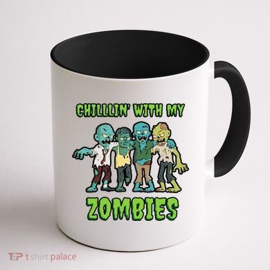 Chillin With My Zombies Coffee Mug back
