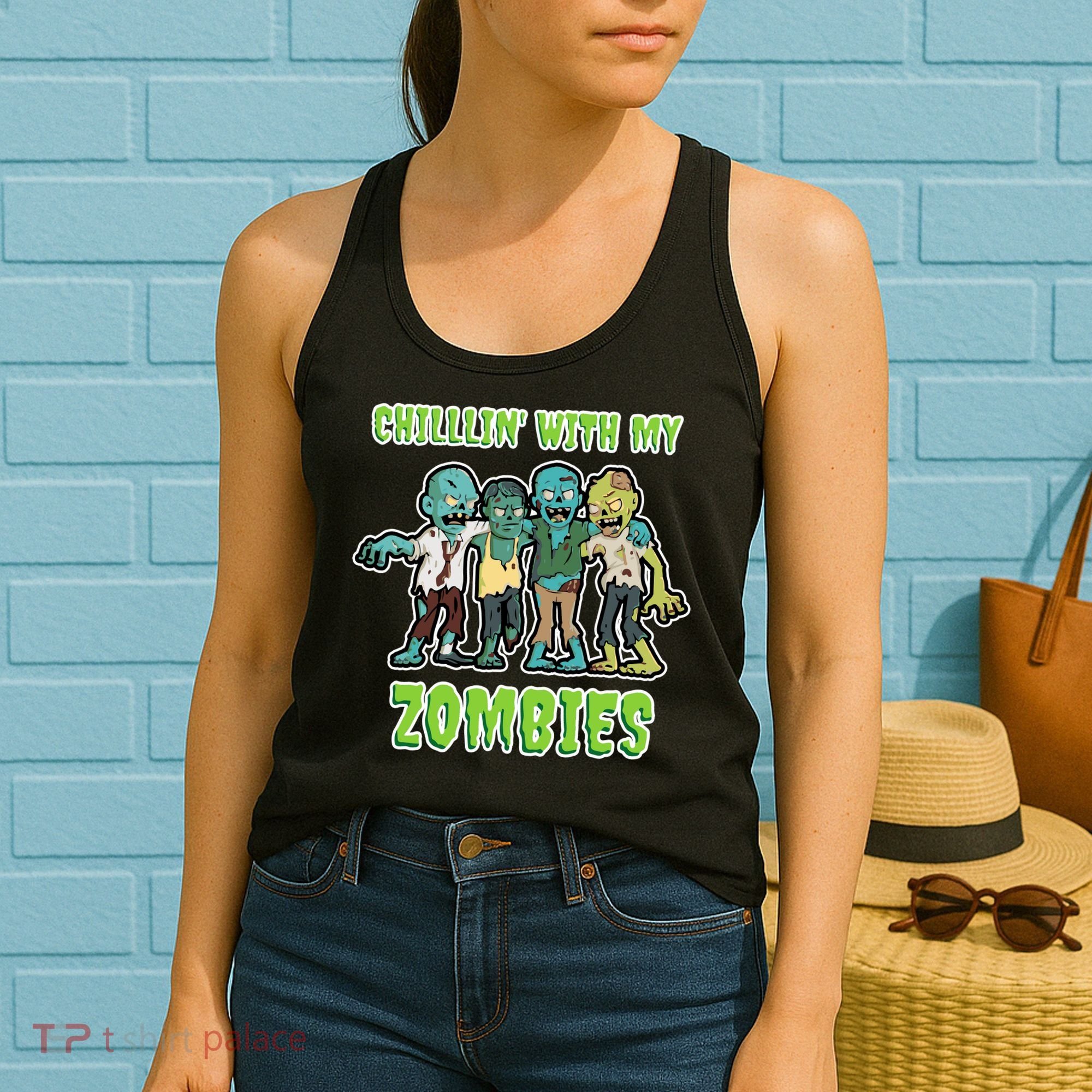 Chillin With My Zombies Women's Tank Top