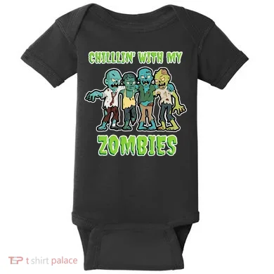 Chillin With My Zombies Baby Bodysuit