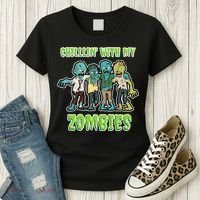 Chillin With My Zombies Women's T-Shirt thumb 3