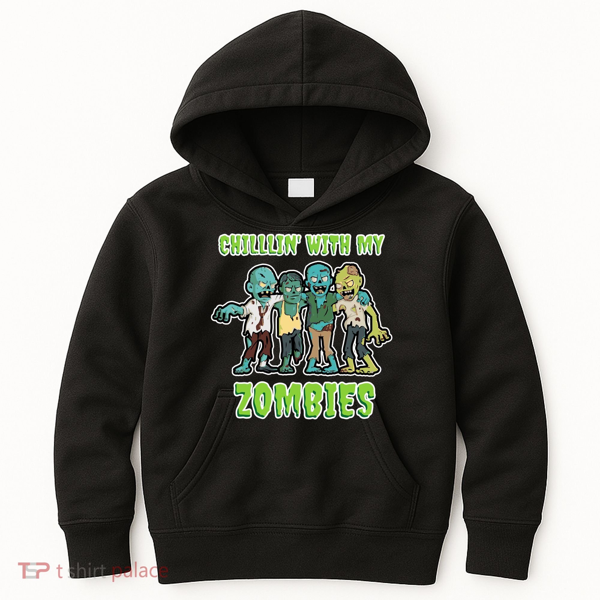 Chillin With My Zombies Kids Hoodie