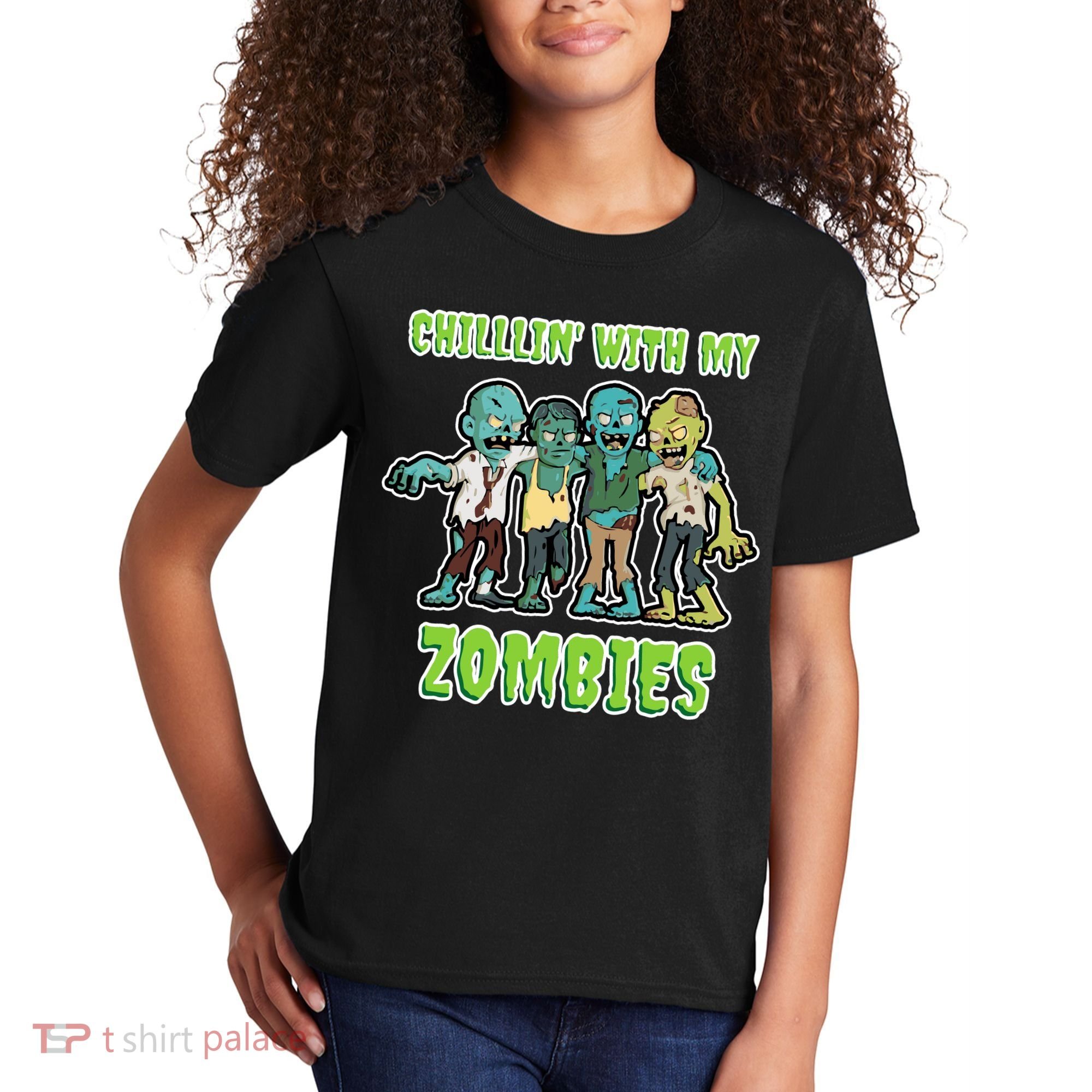 Chillin With My Zombies Kids T-Shirt