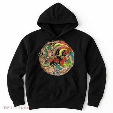 Chinese Dragon and Phoenix Yin Yang Hoodie