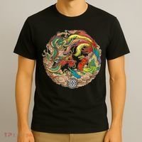 Chinese Dragon and Phoenix Yin Yang T-Shirt thumb 3