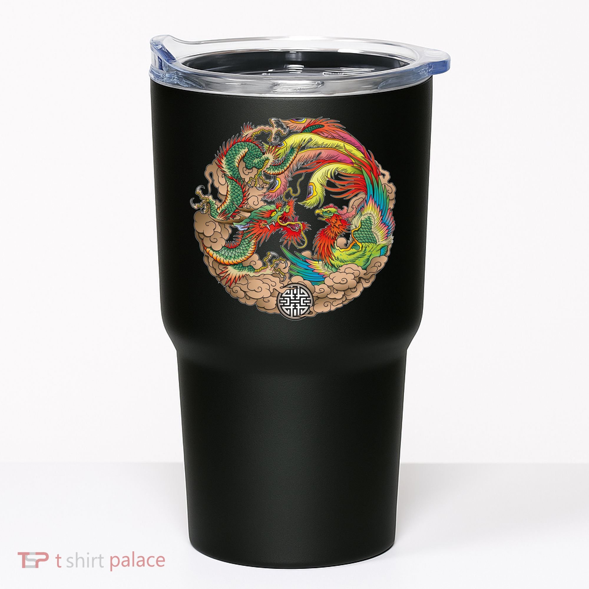 Chinese Dragon and Phoenix Yin Yang Tumbler