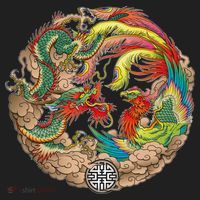Chinese Dragon and Phoenix Yin Yang Tumbler thumb 3