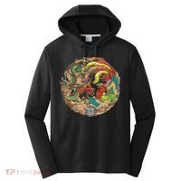 Chinese Dragon and Phoenix Yin Yang Performance Fleece Hoodie thumb 0