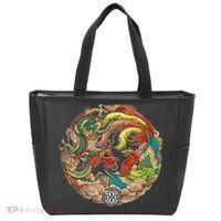 Chinese Dragon and Phoenix Yin Yang Tote Bag thumb 0