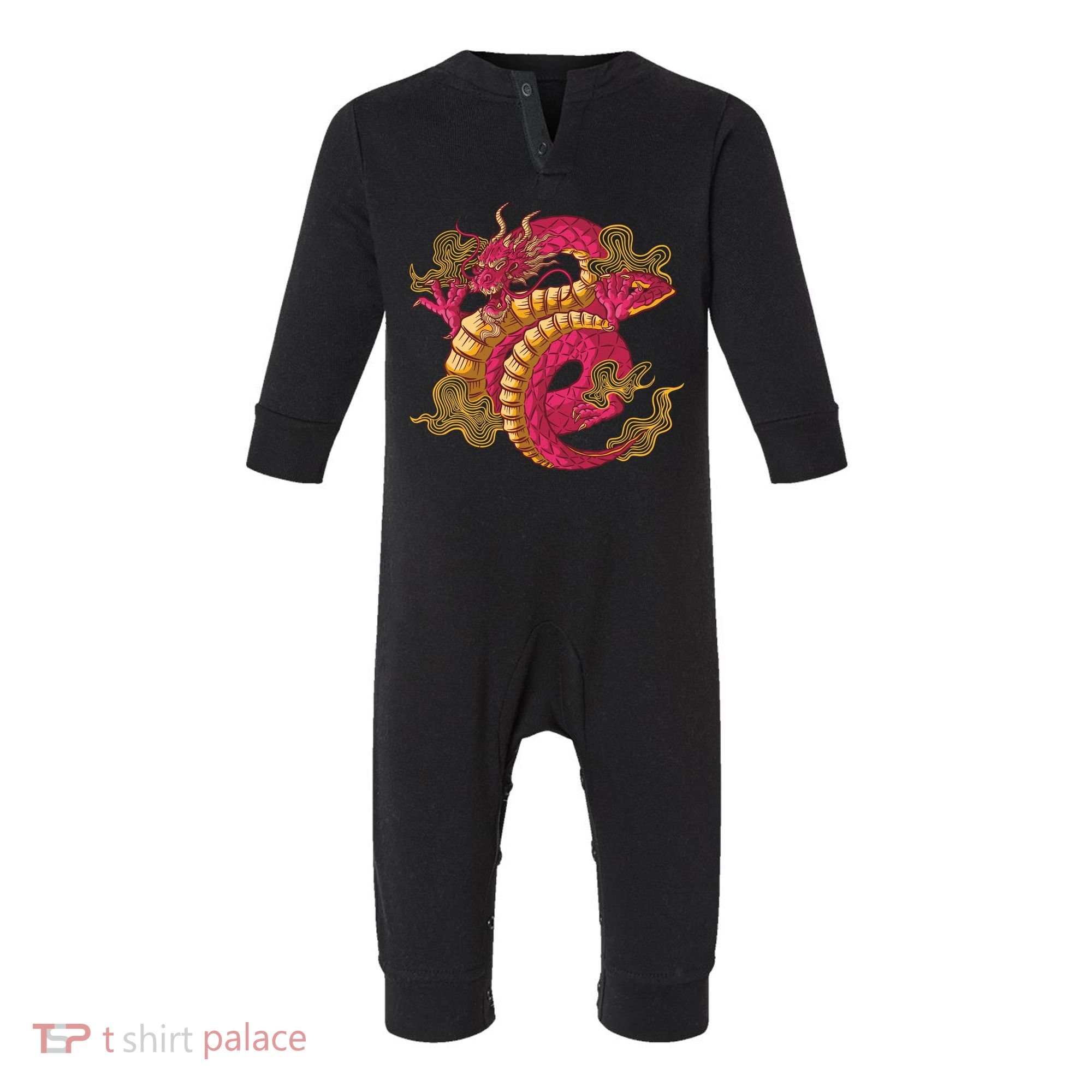 Chinese Dragon Creature Infant Fleece One Piece