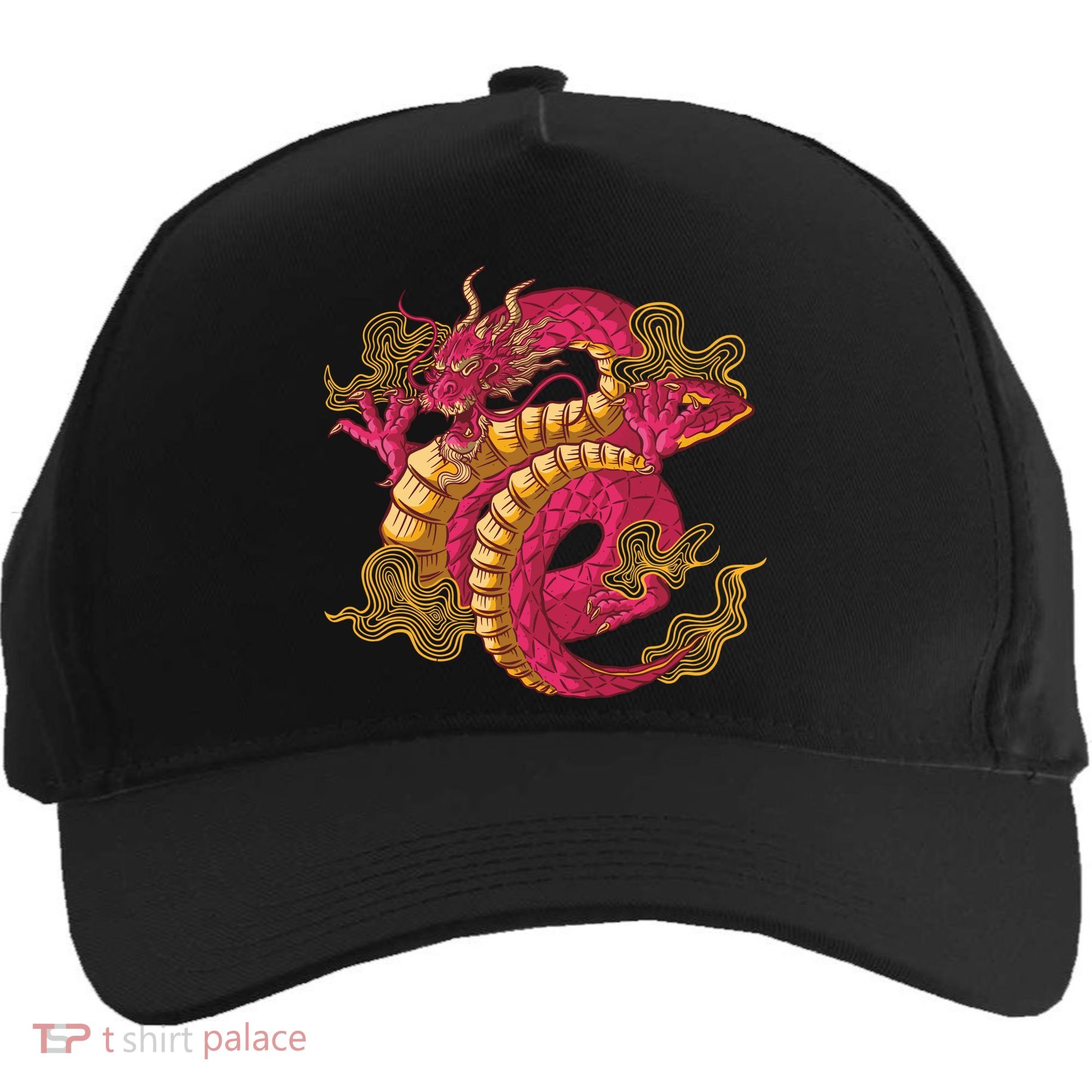 Chinese Dragon Creature Five-Panel Snapback Cap