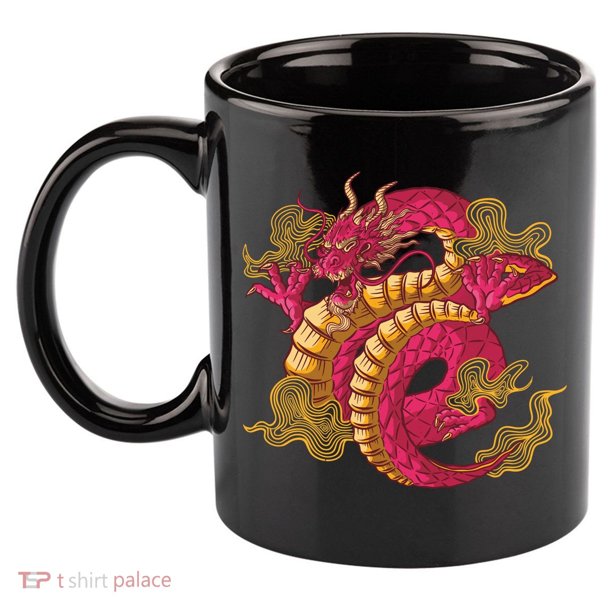 Chinese Dragon Creature 11oz C Handle Ceramic Mug