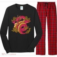 Chinese Dragon Creature Long Sleeve Pajama Set thumb 0