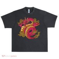 Chinese Dragon Creature Urban Oversized Heavyweight T-Shirt thumb 0