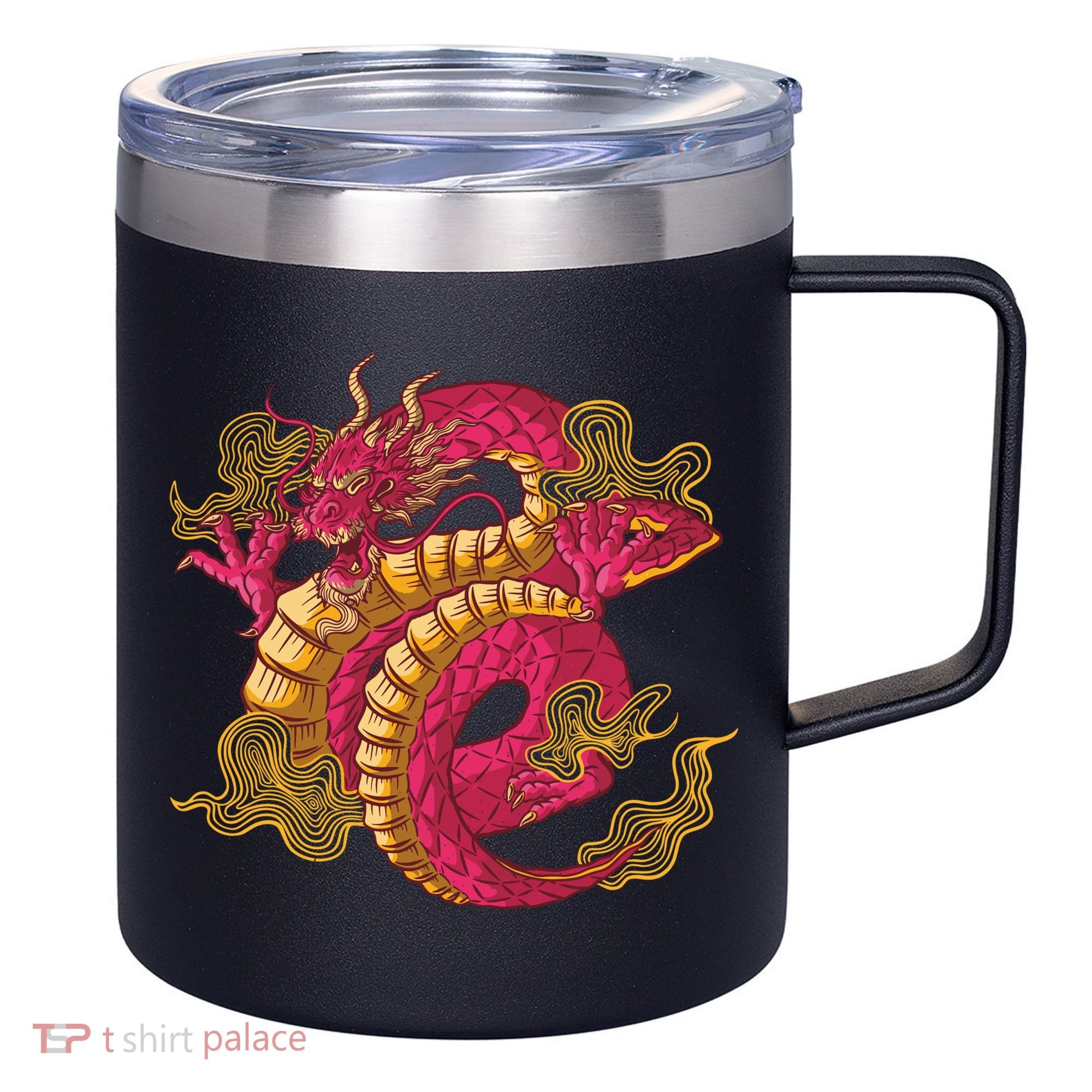 Chinese Dragon Creature 12oz Stainless Steel Coffee Mug