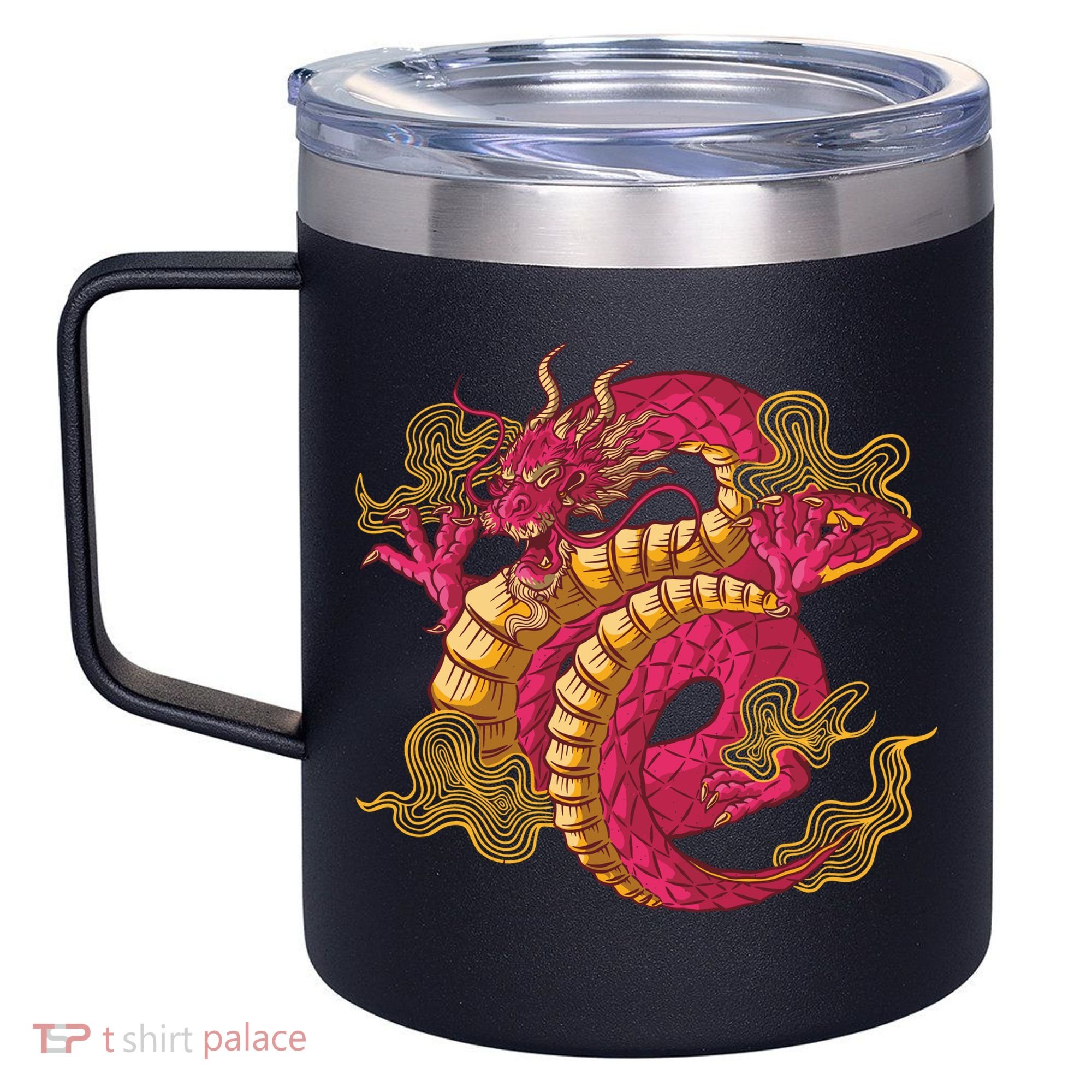 Chinese Dragon Creature 12oz Stainless Steel Coffee Mug
