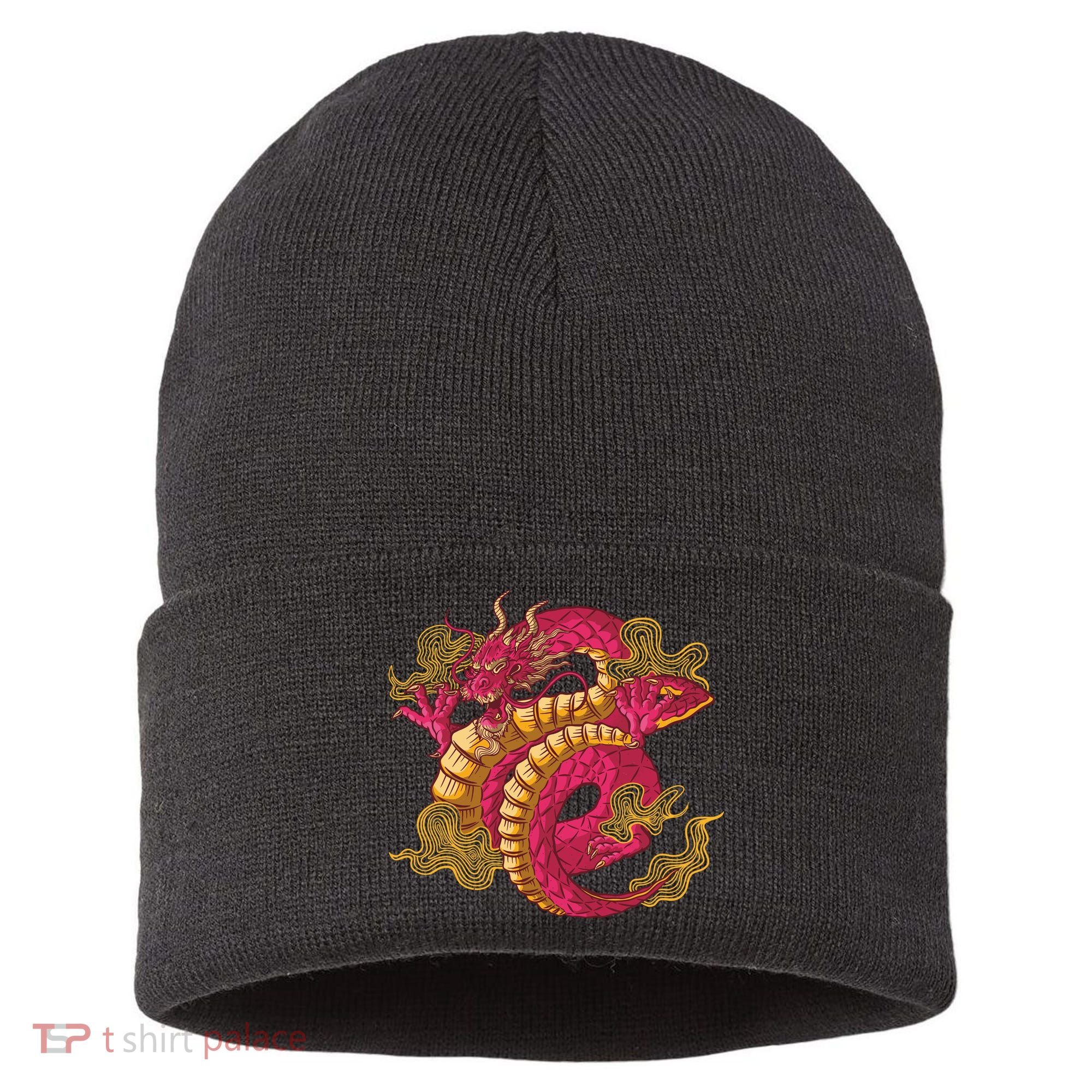 Chinese Dragon Creature Sustainable Knit Beanie