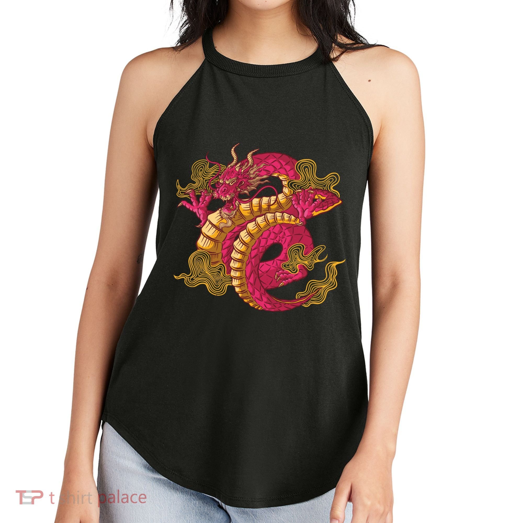 Chinese Dragon Creature Women's Perfect Tri Rocker Tank