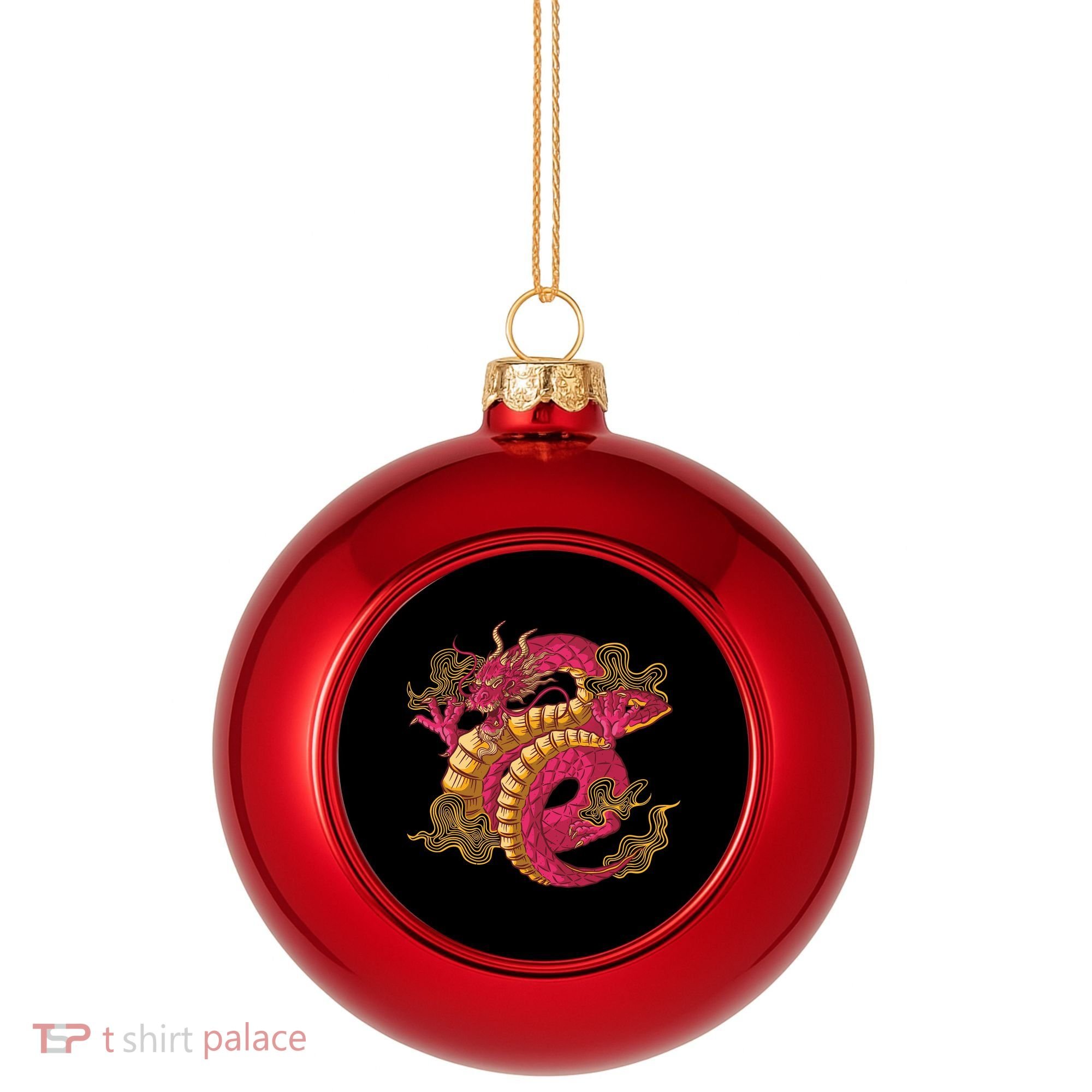 Chinese Dragon Creature Plastic Christmas Ball Ornament