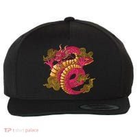 Chinese Dragon Creature Wool Snapback Cap thumb 0