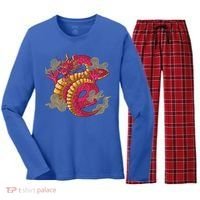 Chinese Dragon Creature Women's Long Sleeve Flannel Pajama Set  thumb 0
