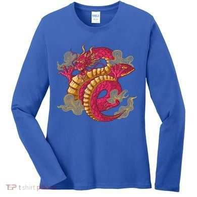 Chinese Dragon Creature Women's Long Sleeve Shirt